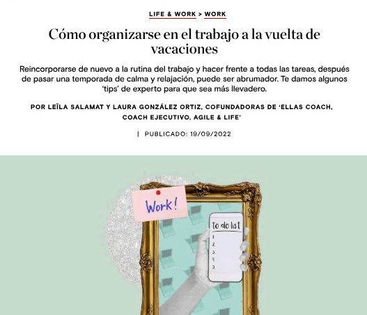 Cosmopolitan — Cómo organizarse en el trabajo a la vuelta de vacaciones